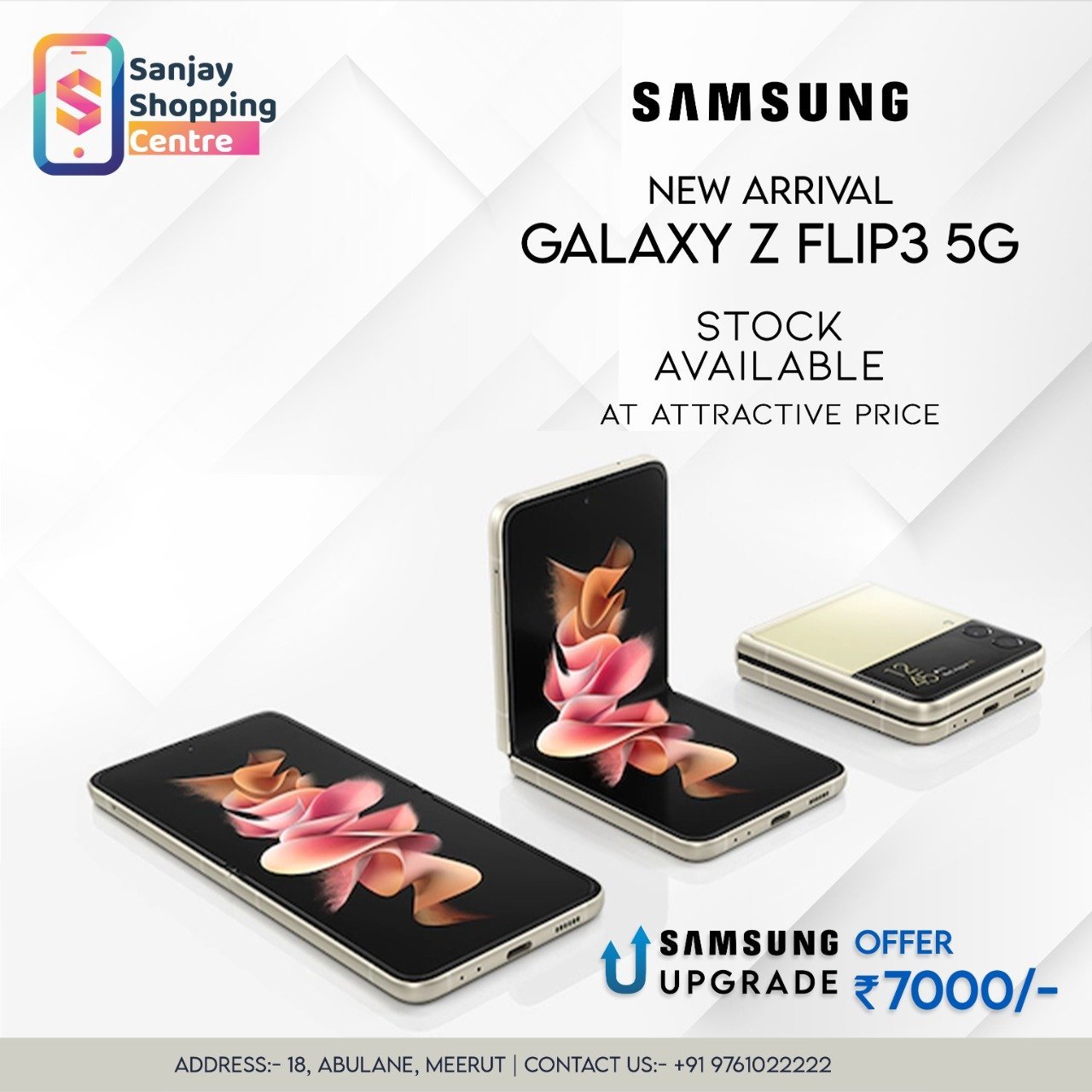 Samsung Galaxy Z Flip3 5G social media graphic